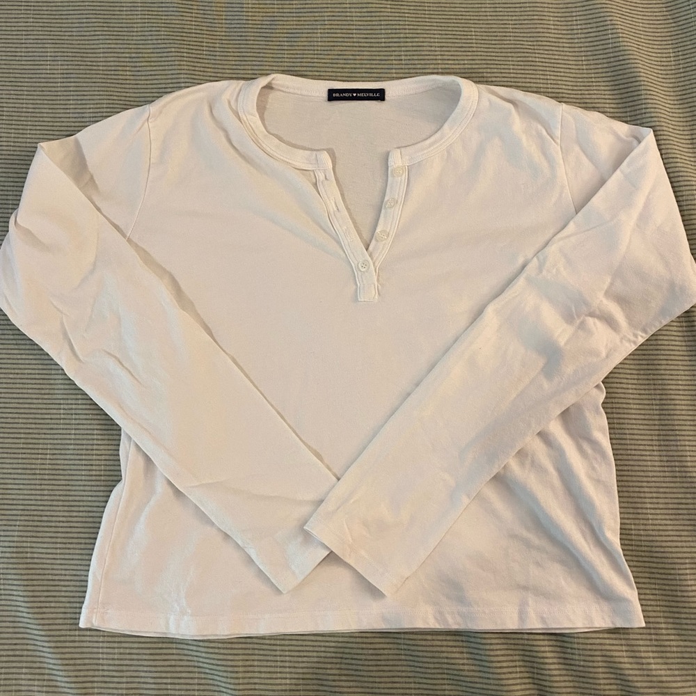 White Brandy Melville Henley